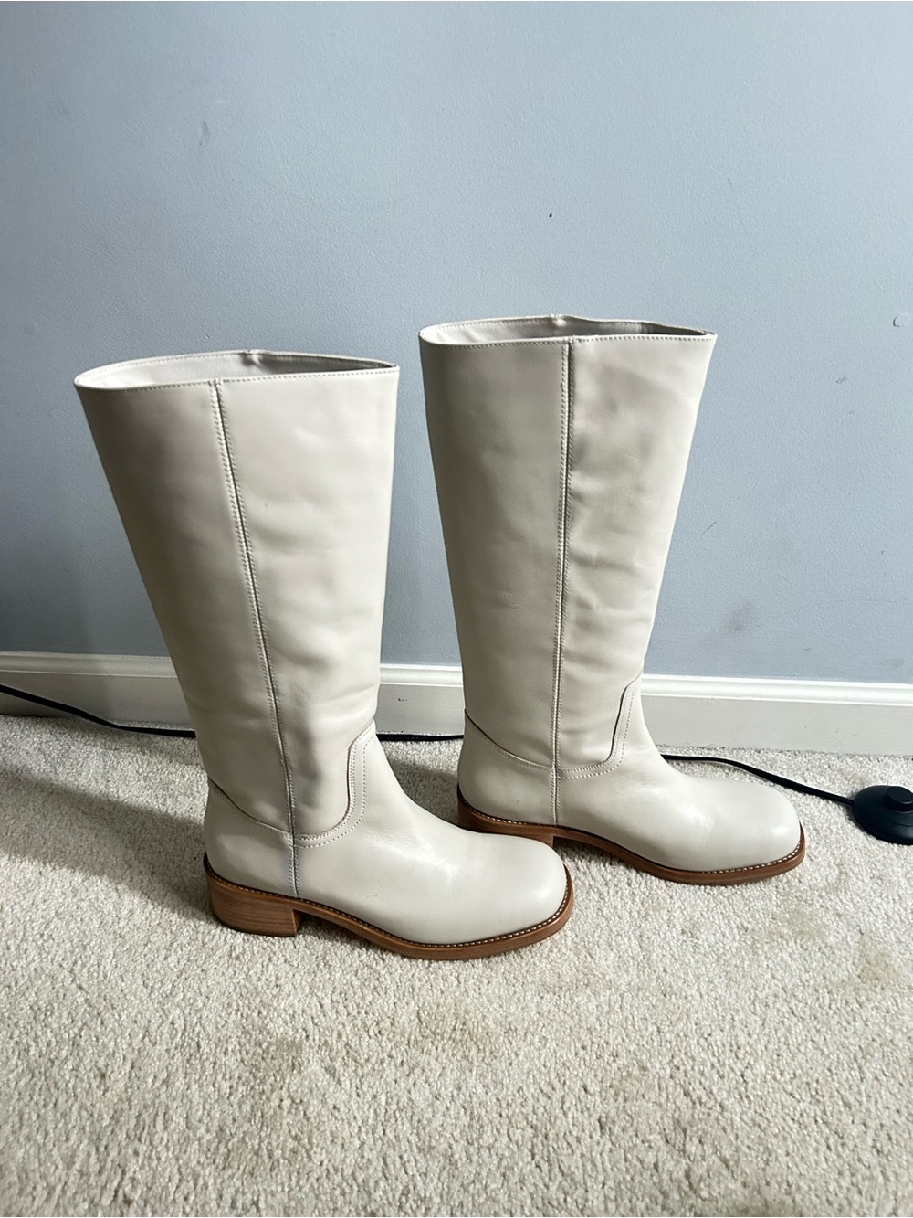 Steve Madden Riggs Knee-High Boots in the color Bone